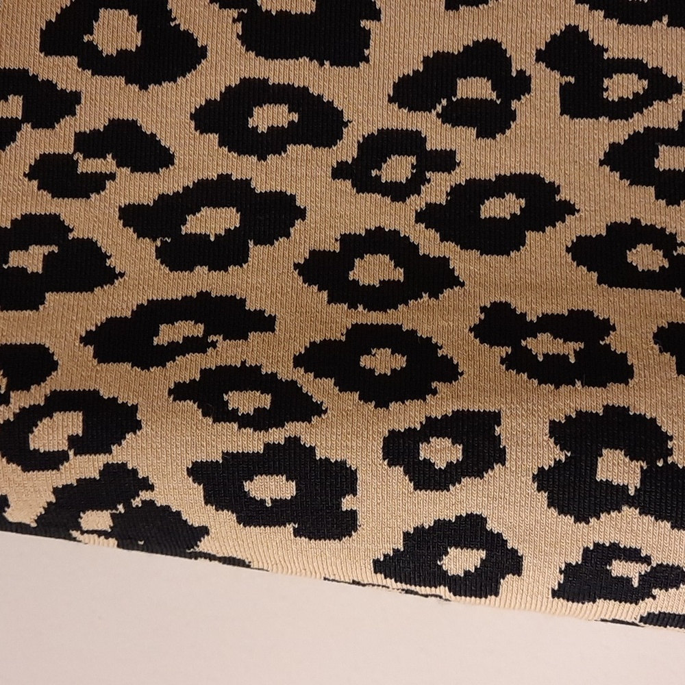 NWT, Theory Glossed Leopard Knit Skirt - Picture 7 of 15
